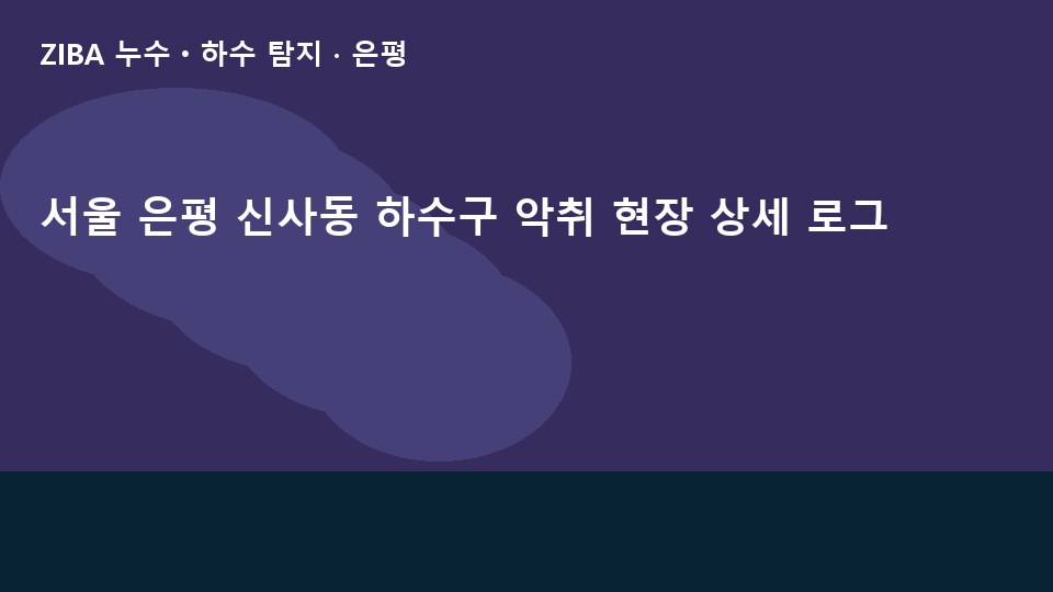 서울 은평 신사동 하수구 악취 현장 상세 로그