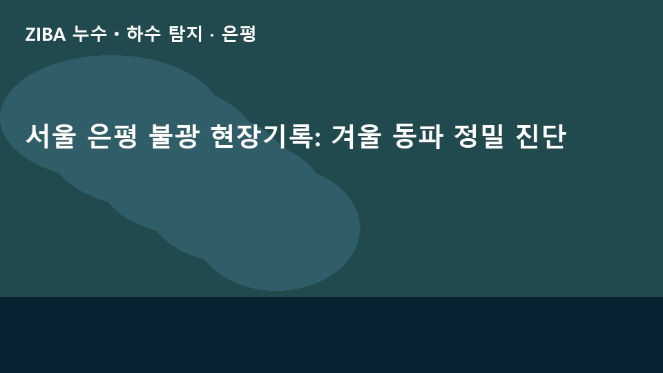 서울 은평 불광 현장기록: 겨울 동파 정밀 진단